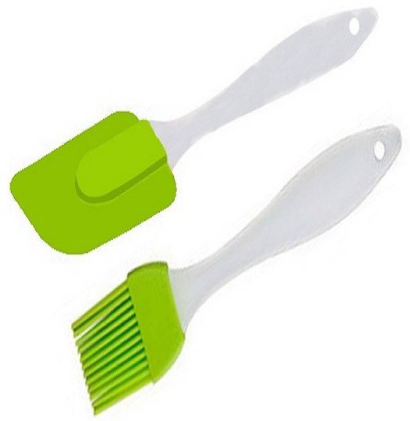 Silicone Oil Brush &amp; Cake Spatula - 2 in 1 | kitchen item | Waseeh Pakistan