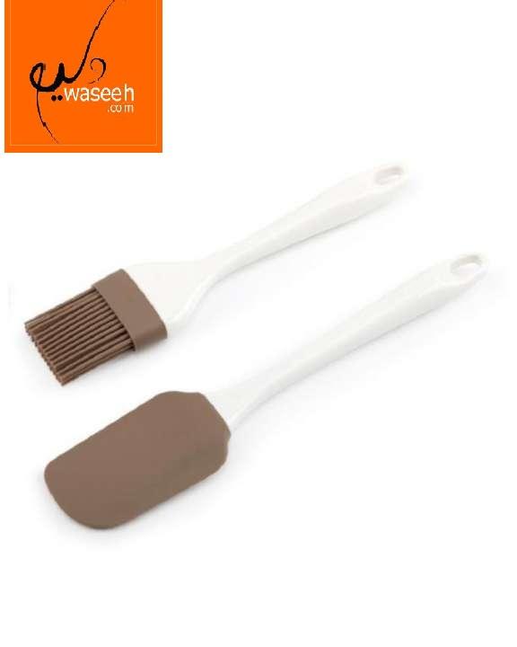 Silicone Oil Brush &amp; Cake Spatula - 2 in 1 | kitchen item | Waseeh Pakistan