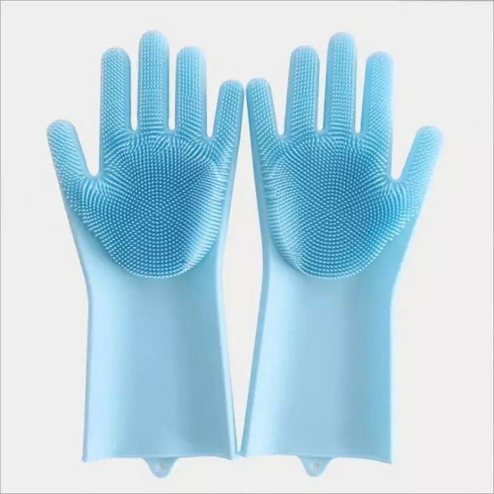 Silicone Scrub Gloves (1 Pair) | kitchen item | Waseeh Pakistan