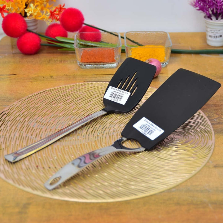 Silicone Steel Spoons | kitchen item | Waseeh Pakistan