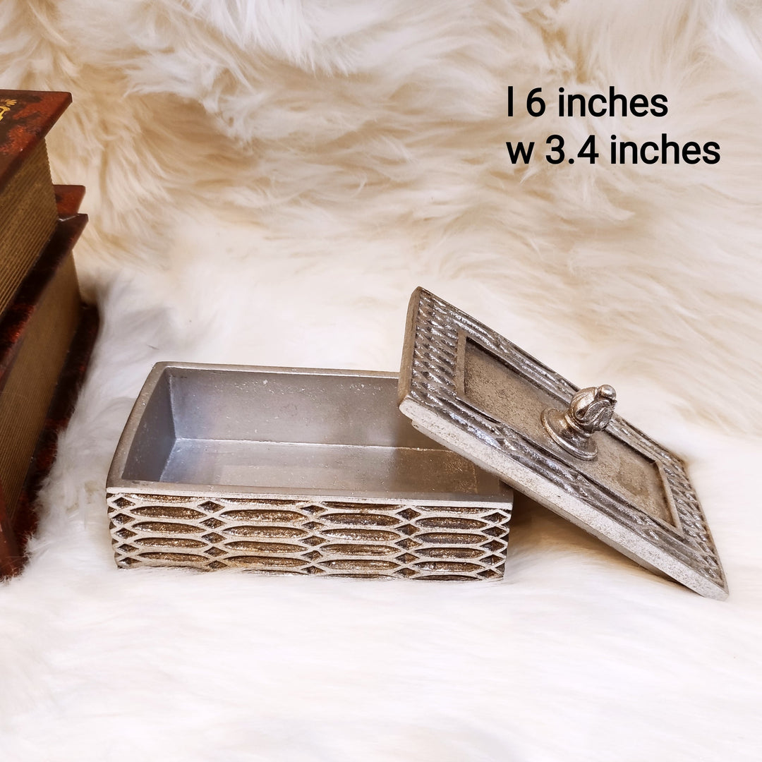 Silver Antique Jewelry Box | Home Décor | Waseeh Pakistan