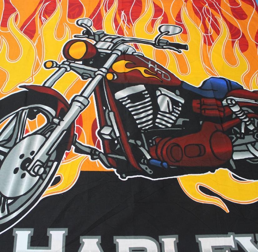 Single Kids Bed Sheet - Harley Bike Designed | Home Décor | Waseeh Pakistan