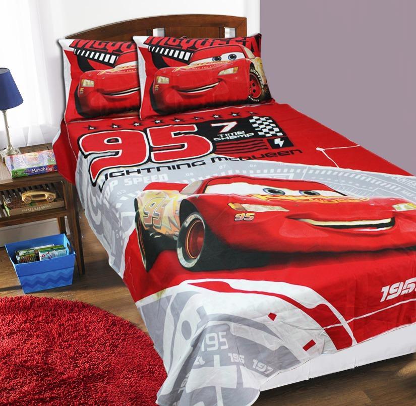 Single Kids Bed Sheet - Lightning McQueen | Home Décor | Waseeh Pakistan
