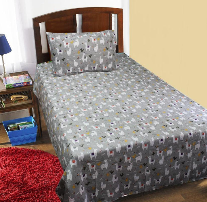 Single Kids Bed Sheet - Llama | Home Décor | Waseeh Pakistan