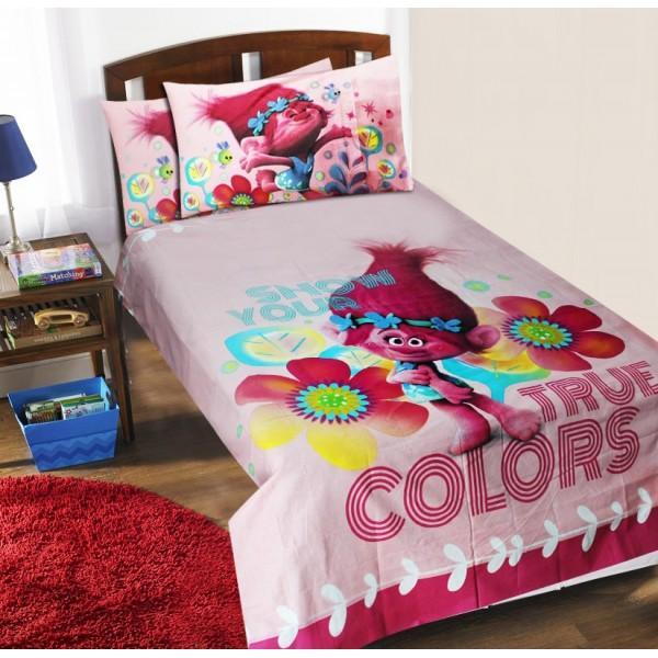 Single Kids Bed Sheet Set - Trolls | Home Décor | Waseeh Pakistan