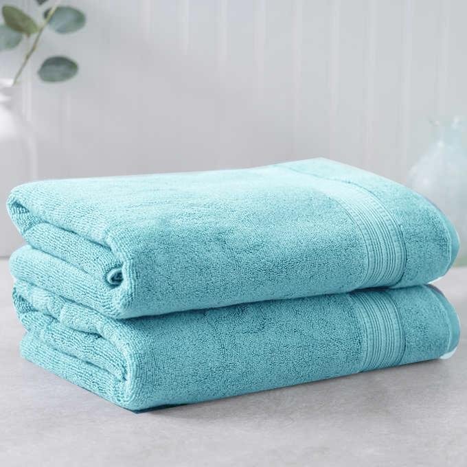 Sky Blue Egyptian Cotton Towel - Pack of 2 | Home Décor | Waseeh Pakistan