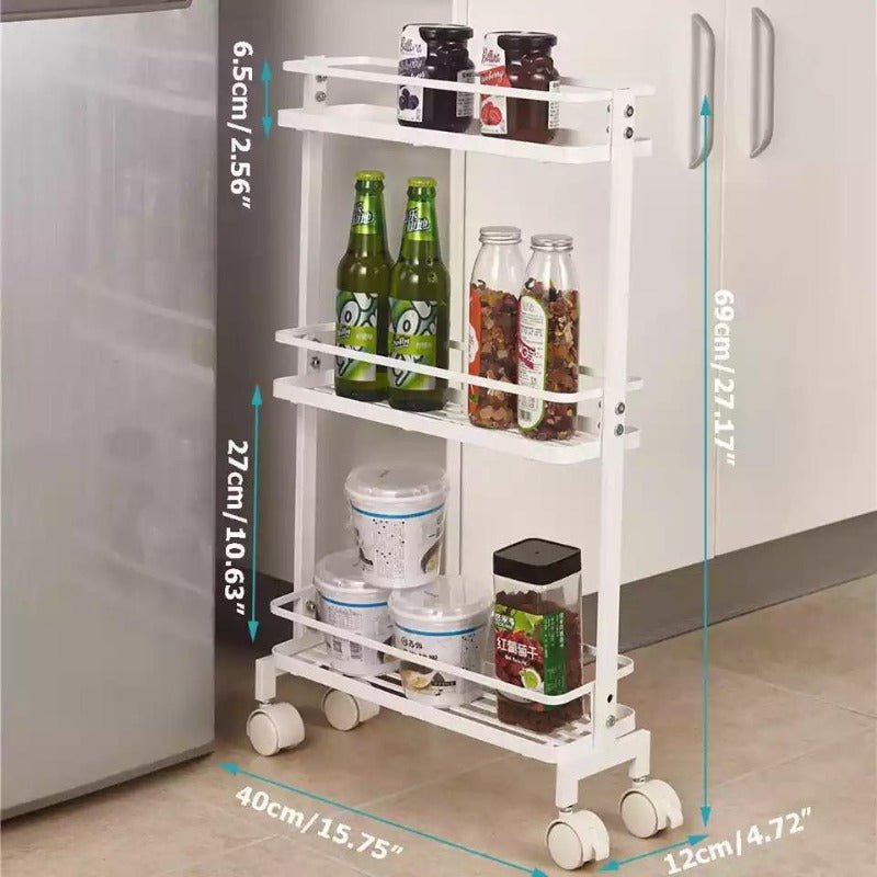 Slimy Mobility Kitchen Storage Organizer Trolley Rack | Not Sale FB | Waseeh Pakistan
