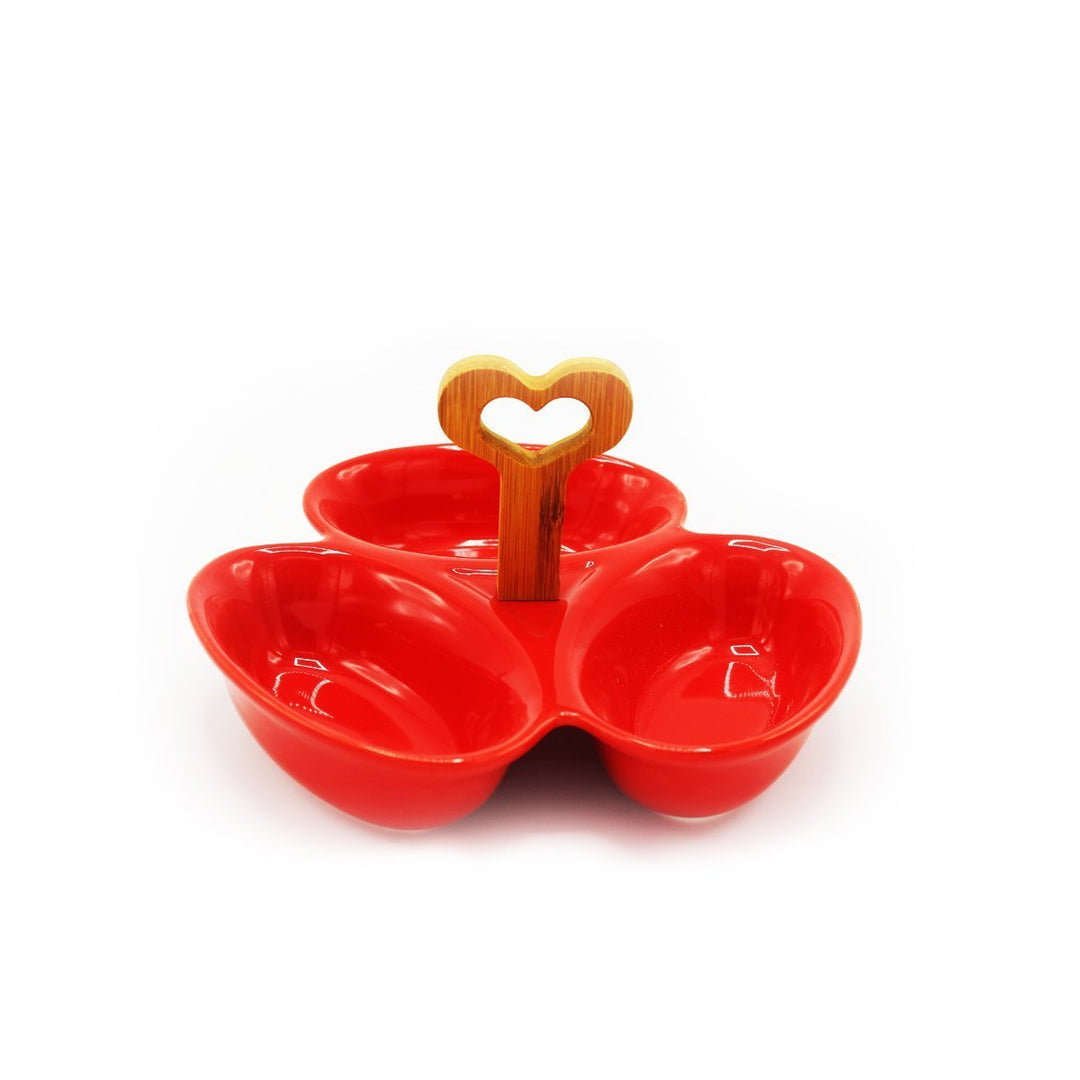 Snack Plate with Bamboo Handle | kitchen item | Waseeh Pakistan