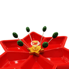 Snack Plate with 6 Forks - waseeh.com