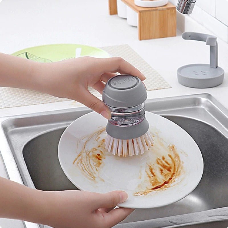 Soap Dispensing Palm Brush | kitchen item | Waseeh Pakistan