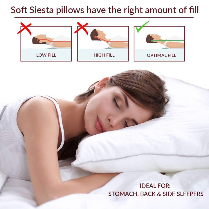 Soft Siesta Alternate Fill Pillow - Pack of 2 | Home Décor | Waseeh Pakistan