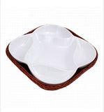 Snack Plate with Braided Basket (Flower Shaped) - waseeh.com