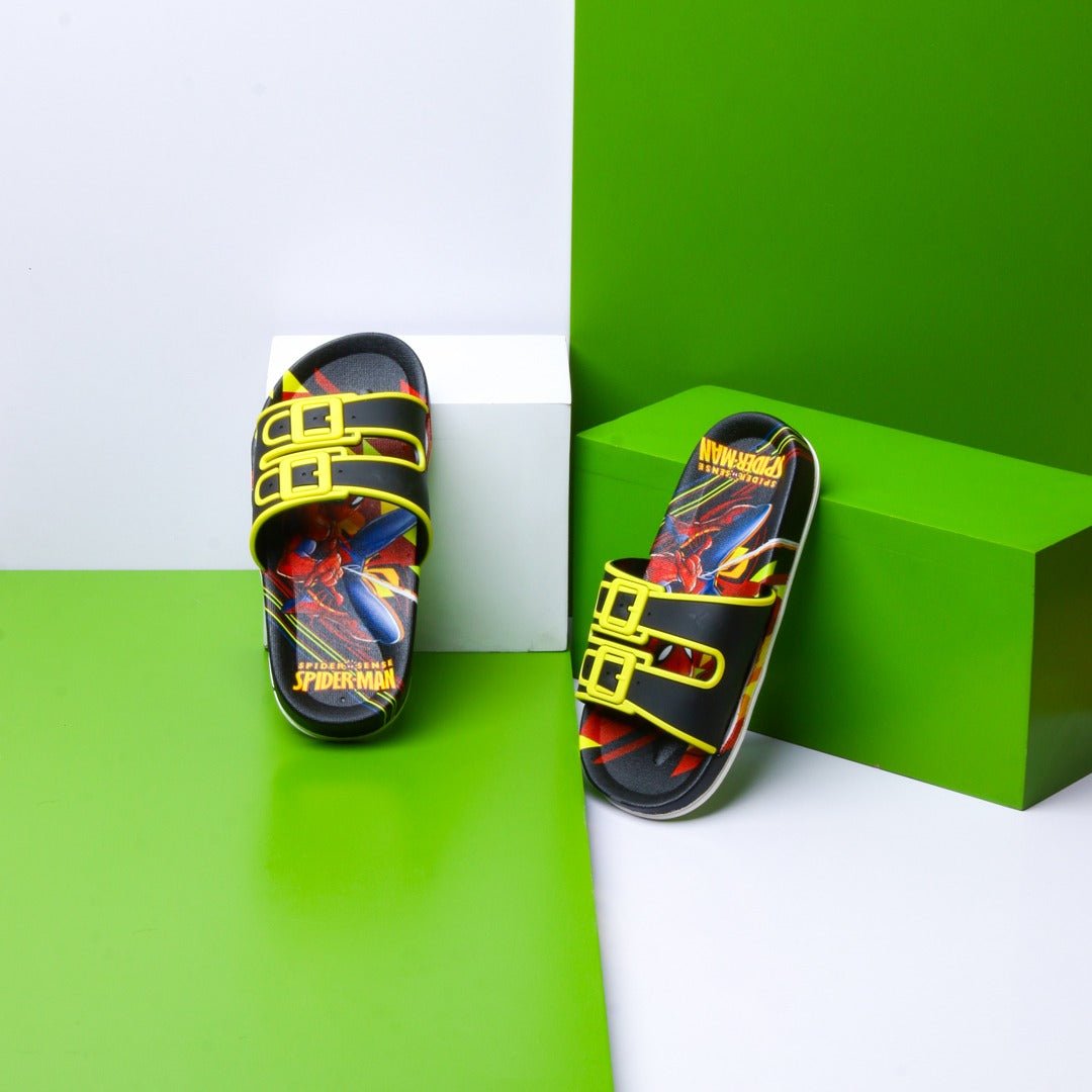 Spiderman Straps Kids slippers (Black) | Fashion Point | Waseeh Pakistan