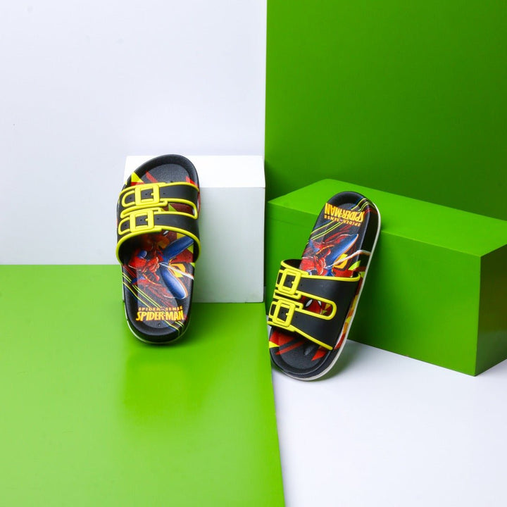 Spiderman Straps Kids slippers (Black) | Fashion Point | Waseeh Pakistan