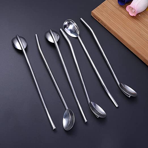 Spoon Steel Straws (Pack of 6) | Fitness | Waseeh Pakistan