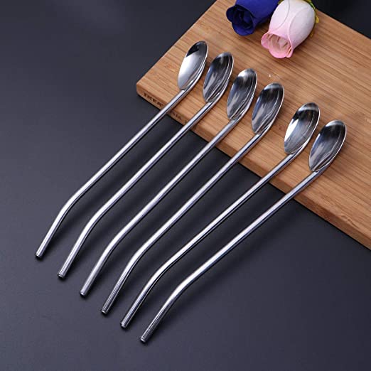 Spoon Steel Straws (Pack of 6) | Fitness | Waseeh Pakistan