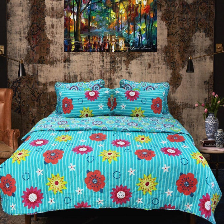 Spring Floral - 6 Pieces Bed Spread Set | Home Décor | Waseeh Pakistan