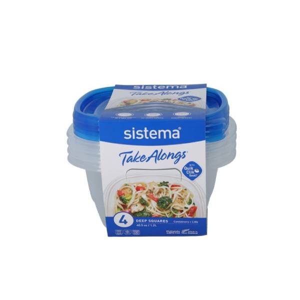 Square Take Along Food Conatiner Bowls (Pack of 4) | kitchen item | Waseeh Pakistan