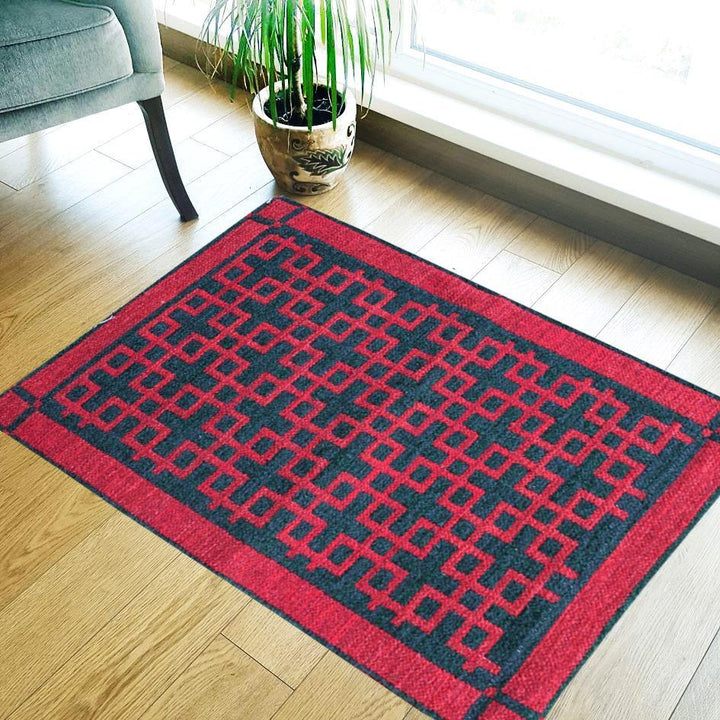 Squared - Hand-woven Woolen Rug - Double Seam - 2&
