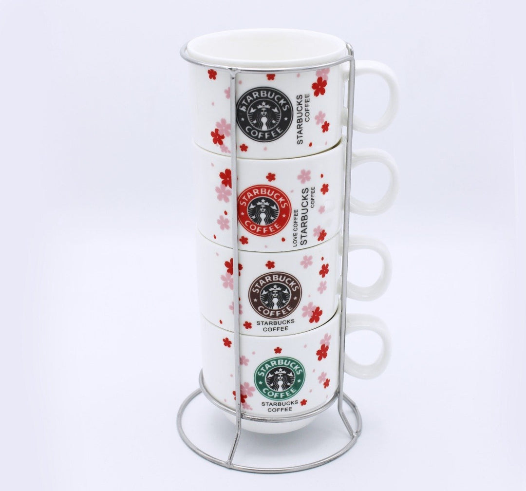 Starbucks Cup tower- 4 Pcs | kitchen item | Waseeh Pakistan