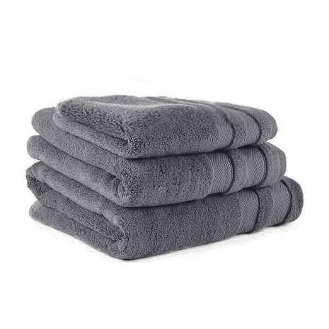 Steel Grey Egyptian Cotton Towel - Pack of 3 | Home Décor | Waseeh Pakistan