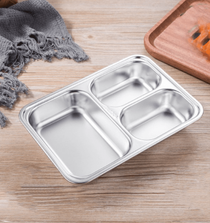 Steel lunch box-3 parts | kitchen item | Waseeh Pakistan