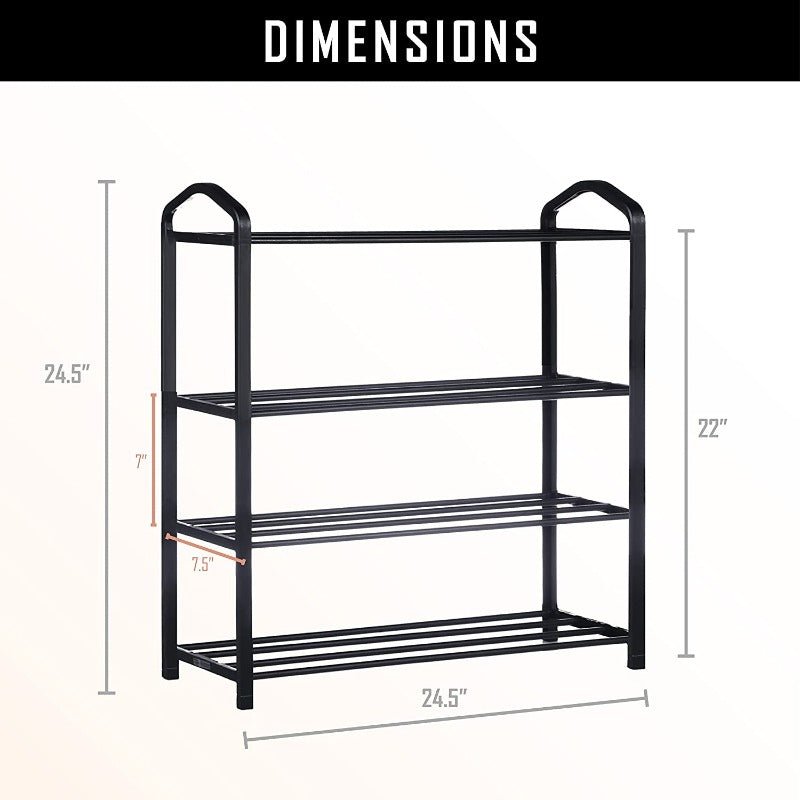 Streamline Metal Shoe Organizer Rack (4 Tier ) | Furniture | Waseeh Pakistan