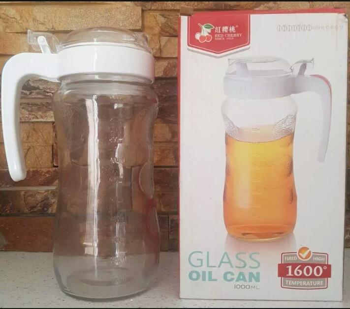 Sturdy Glass Oil Jug - 1000ml | kitchen item | Waseeh Pakistan