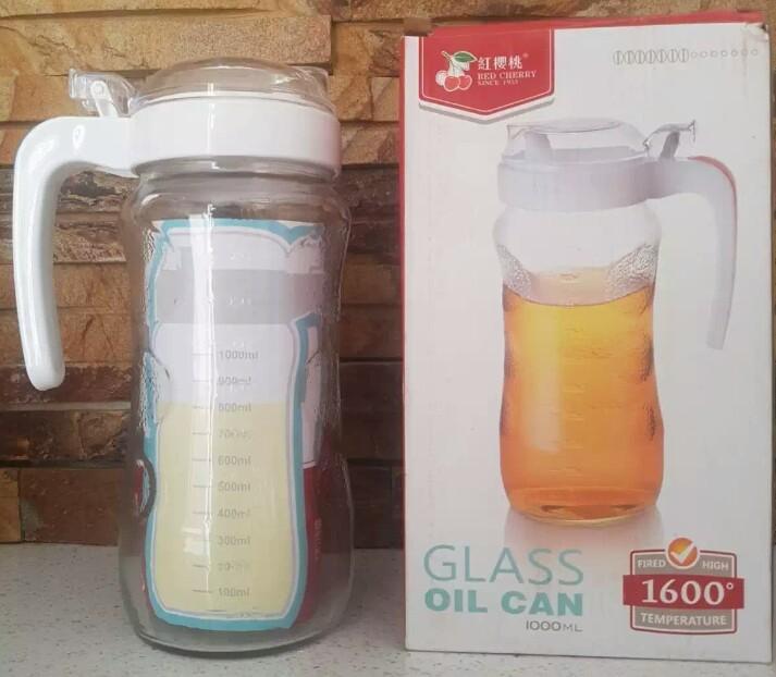 Sturdy Glass Oil Jug - 1000ml | kitchen item | Waseeh Pakistan