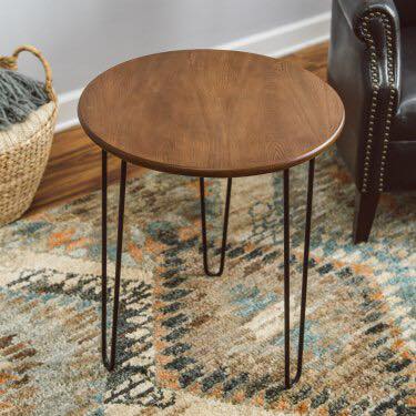 Sumptuous Wooden Top Hairpin Legs Side Center Table (Light) | Furniture | Waseeh Pakistan