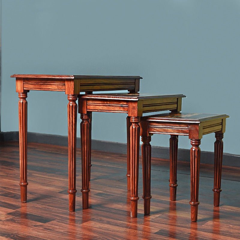 Sunset Art Living Lounge Drawing Room Nakshi Tables (Set of 3) | Furniture | Waseeh Pakistan