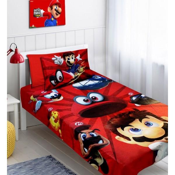 Single Kids Bed Sheet Set #Super Mario - waseeh.com