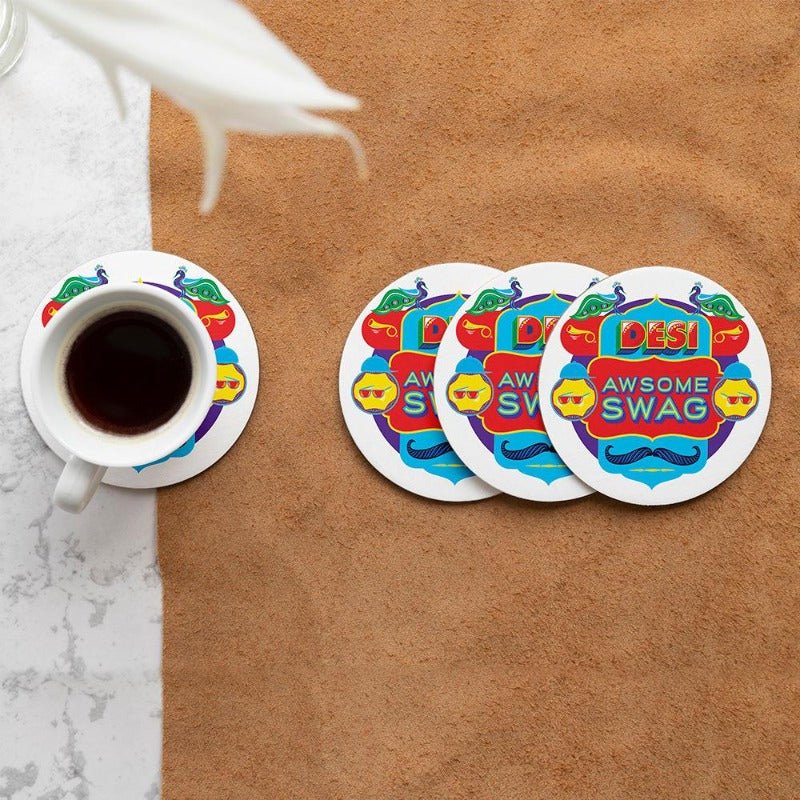 Swagger Office Coffee Tea Coasters (Pack of 4) | kitchen item | Waseeh Pakistan