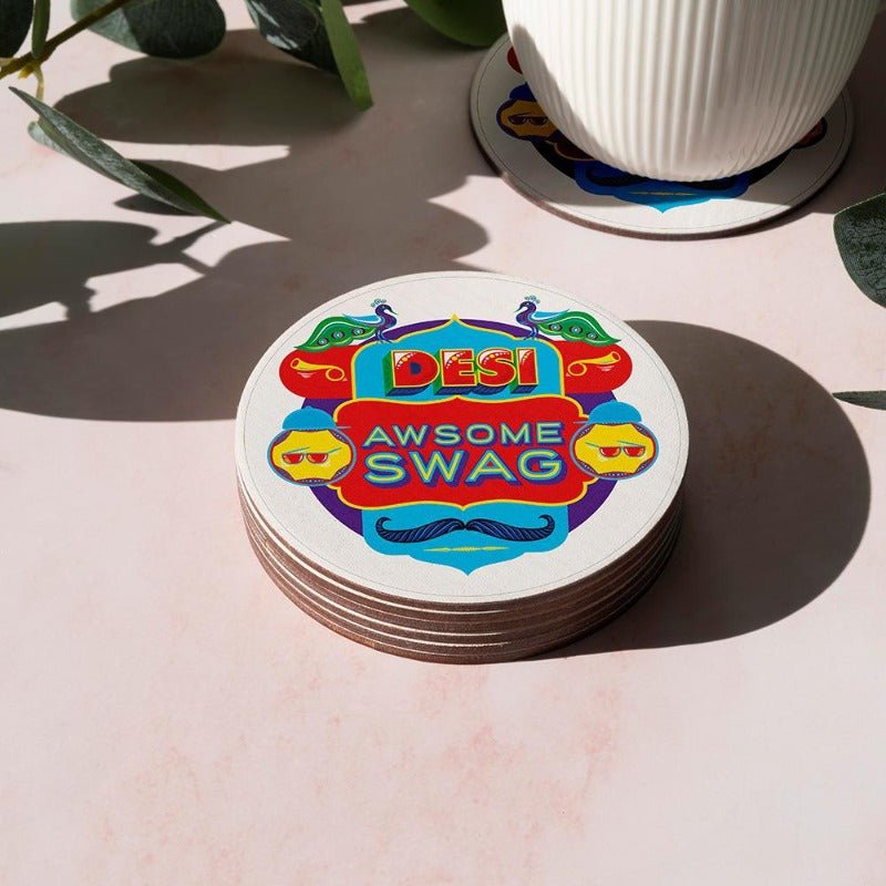 Swagger Office Coffee Tea Coasters (Pack of 4) | kitchen item | Waseeh Pakistan