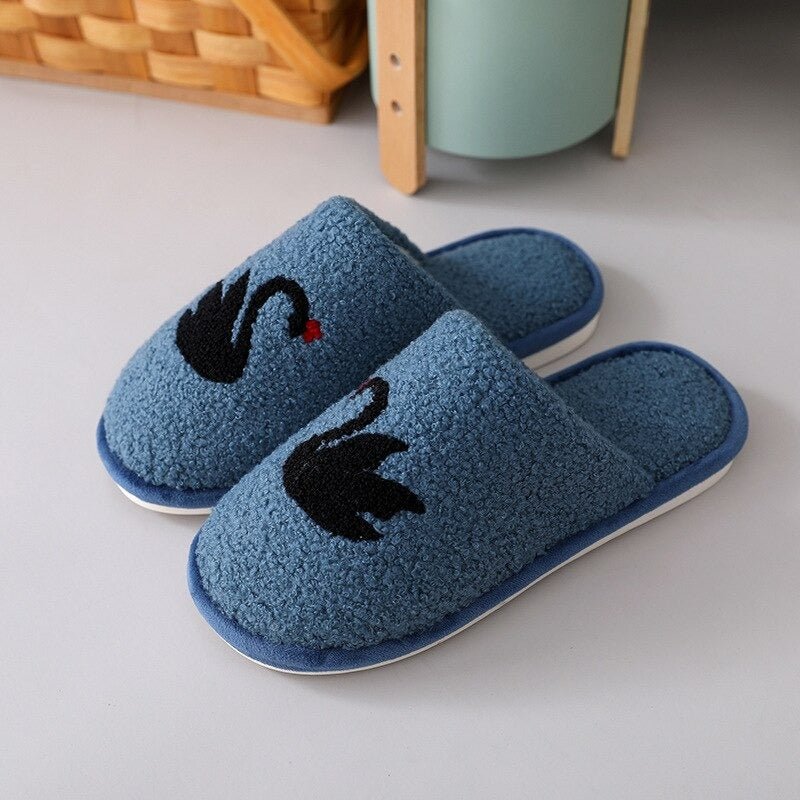Swan Warm Slippers (Blue) | Fashion Point | Waseeh Pakistan
