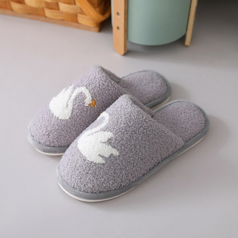 Swan Warm Slippers (Grey) | Fashion Point | Waseeh Pakistan