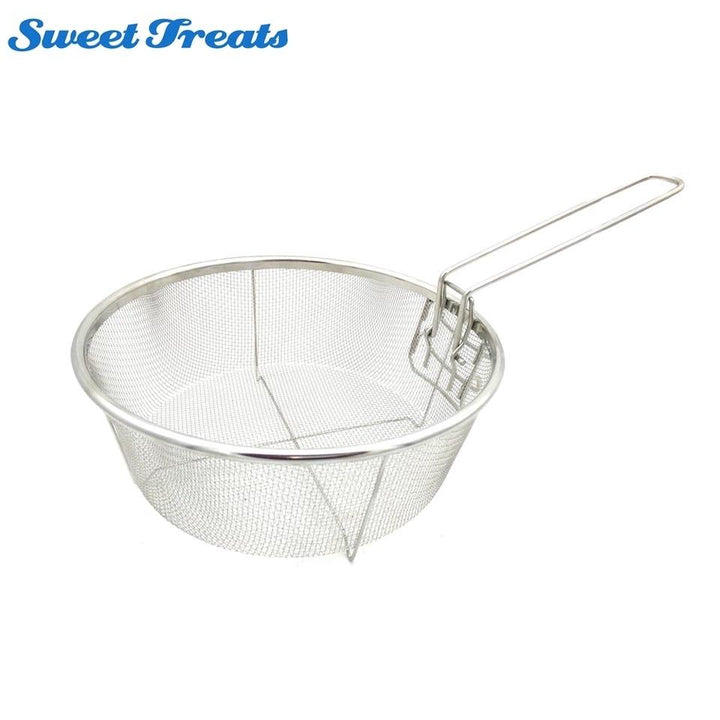 Sweettreats Fry Baskets Stainless Steel Fryer Basket Strainer Serving Food Presentation Cooking Tool French Fries Basket | kitchen item | Waseeh Pakistan
