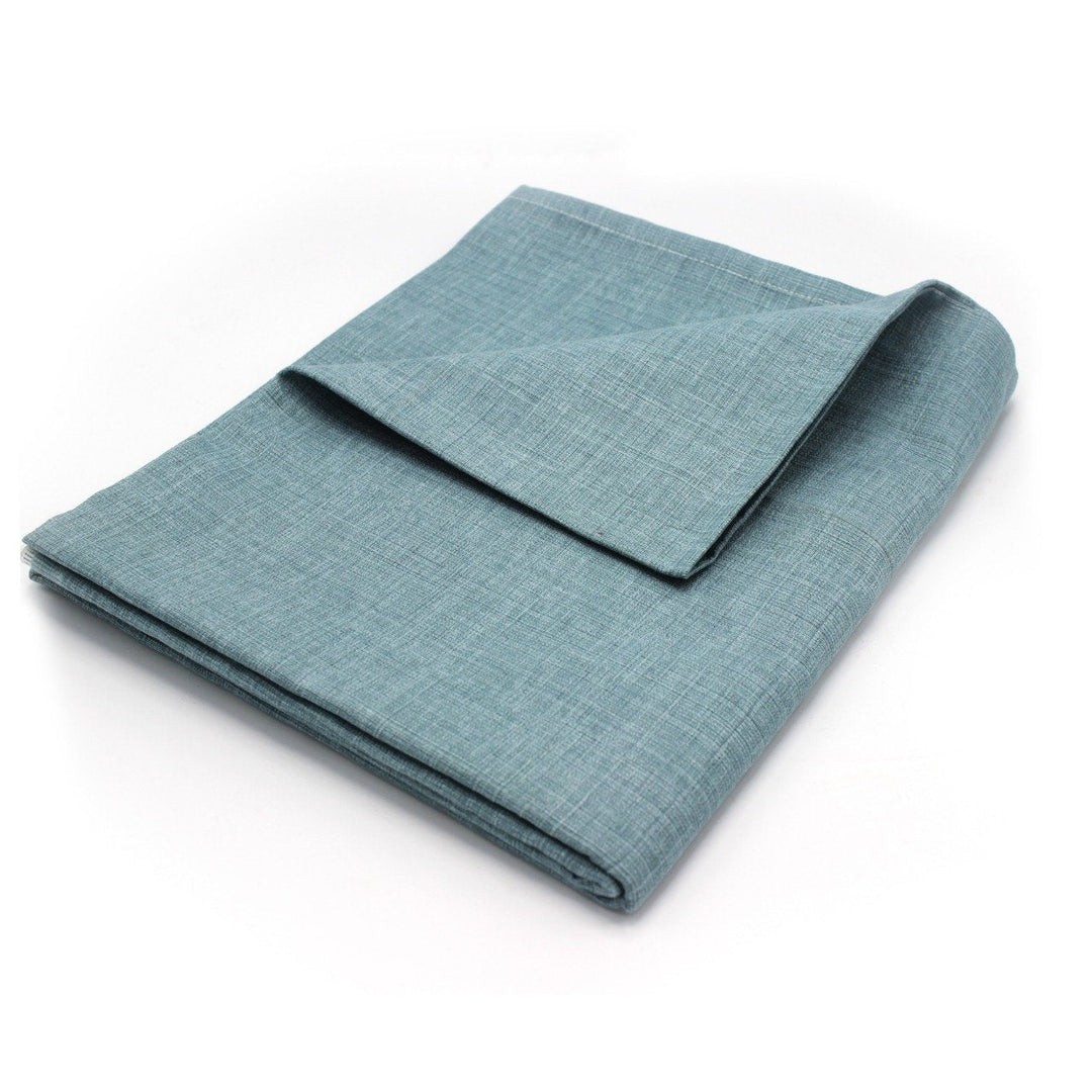 Table Cover Duck Cotton - Blue Textured | Home Décor | Waseeh Pakistan
