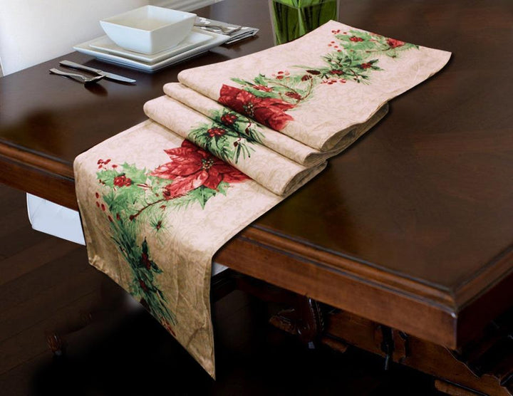 Table Runner - 1 pc - Red Flower | Home Décor | Waseeh Pakistan