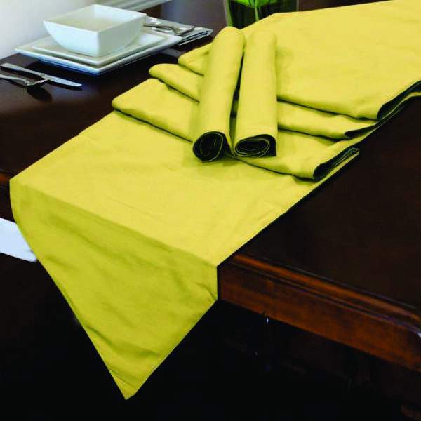 Table Runner 7 PC Set - Plain Double Sided | Home Décor | Waseeh Pakistan