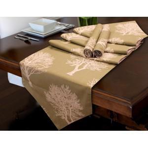 TABLE RUNNER with mat 7 PC Set - Tree Pattern | Home Décor | Waseeh Pakistan