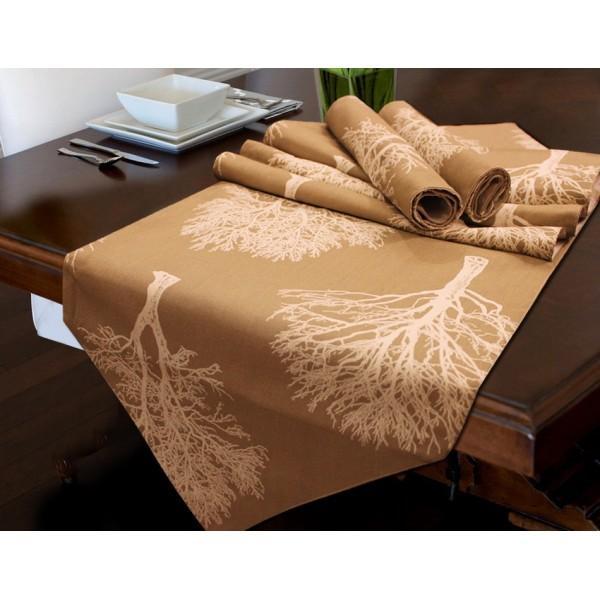 TABLE RUNNER with mat 7 PC Set - Tree Pattern | Home Décor | Waseeh Pakistan