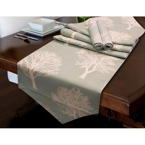 TABLE RUNNER with mat 7 PC Set - Tree Pattern | Home Décor | Waseeh Pakistan