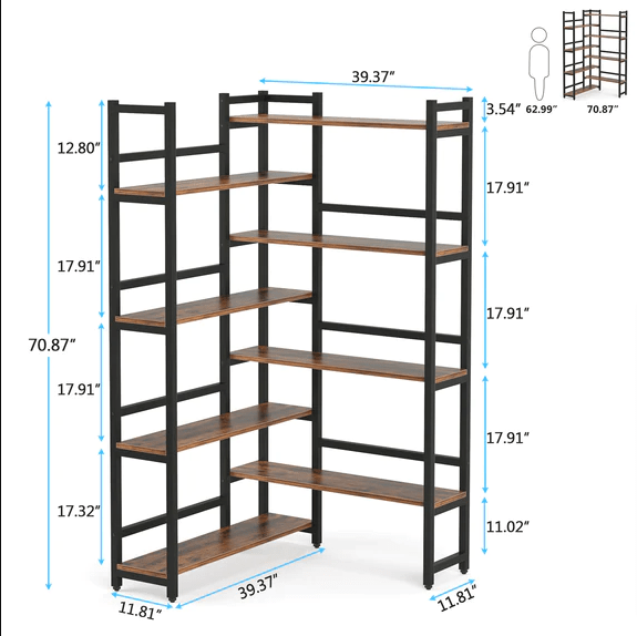 Taboret Corner Living Bedroom Bookcase Organizer Storage Rack Decor | Furniture | Waseeh Pakistan