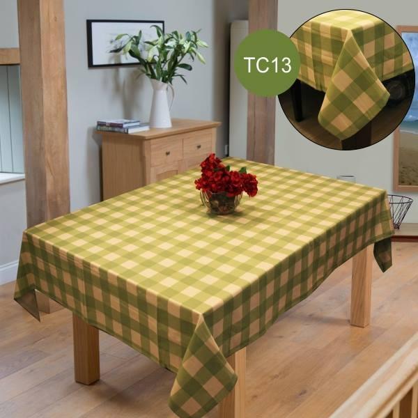 Cotton Duck Table Cover (In Check Design) - waseeh.com