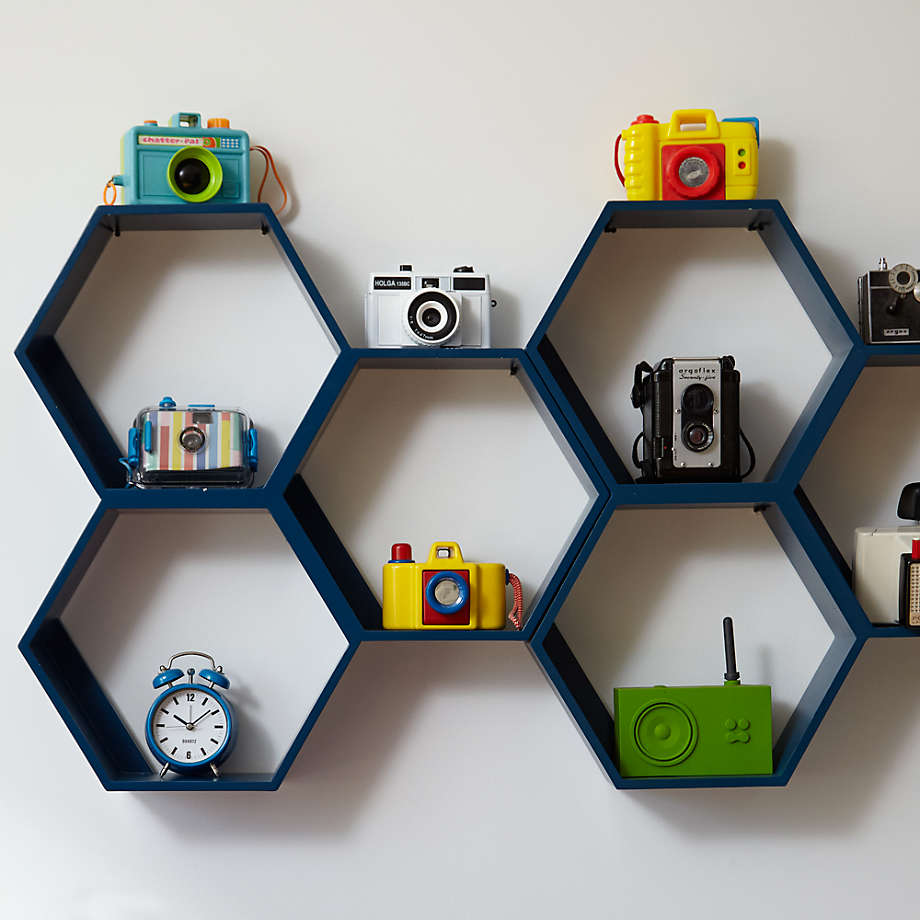 Techi Hexagonal Lounge Living Drawing Room Floating Shelve Decor | Furniture | Waseeh Pakistan