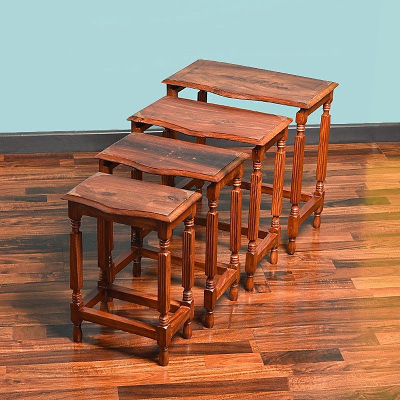 The Memorial Nesting Living Lounge Drawing Room Shisham Tables (Set of 4) | Furniture | Waseeh Pakistan