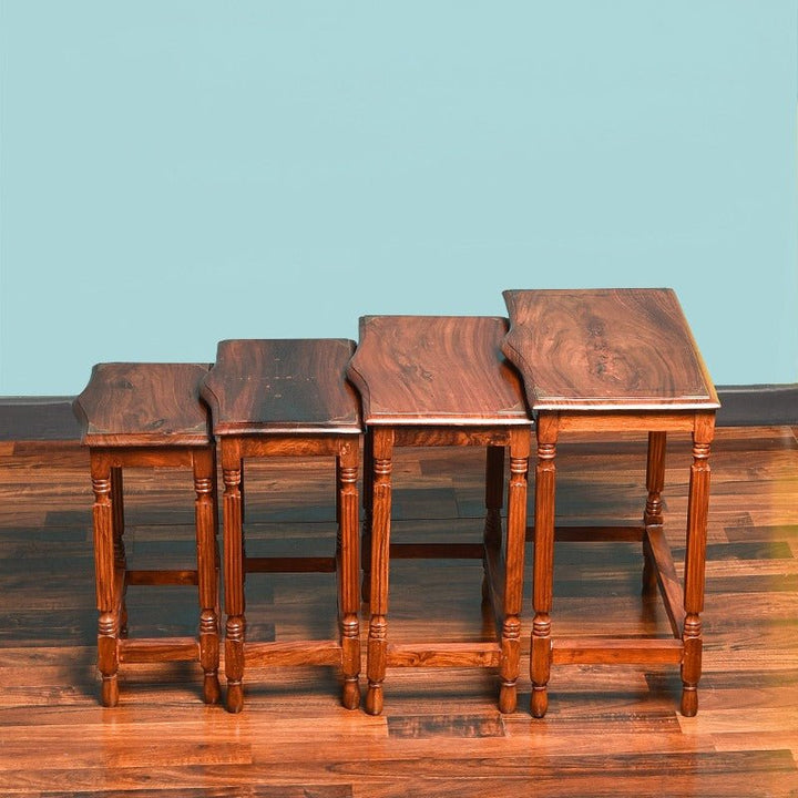The Memorial Nesting Living Lounge Drawing Room Shisham Tables (Set of 4) | Furniture | Waseeh Pakistan