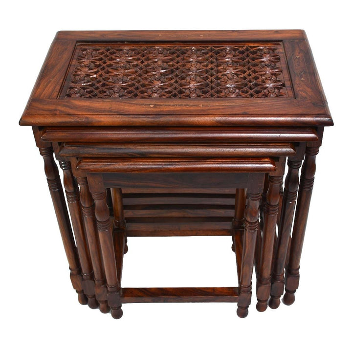The shrines Nesting Shisham Tables (Set of 4) | Furniture | Waseeh Pakistan