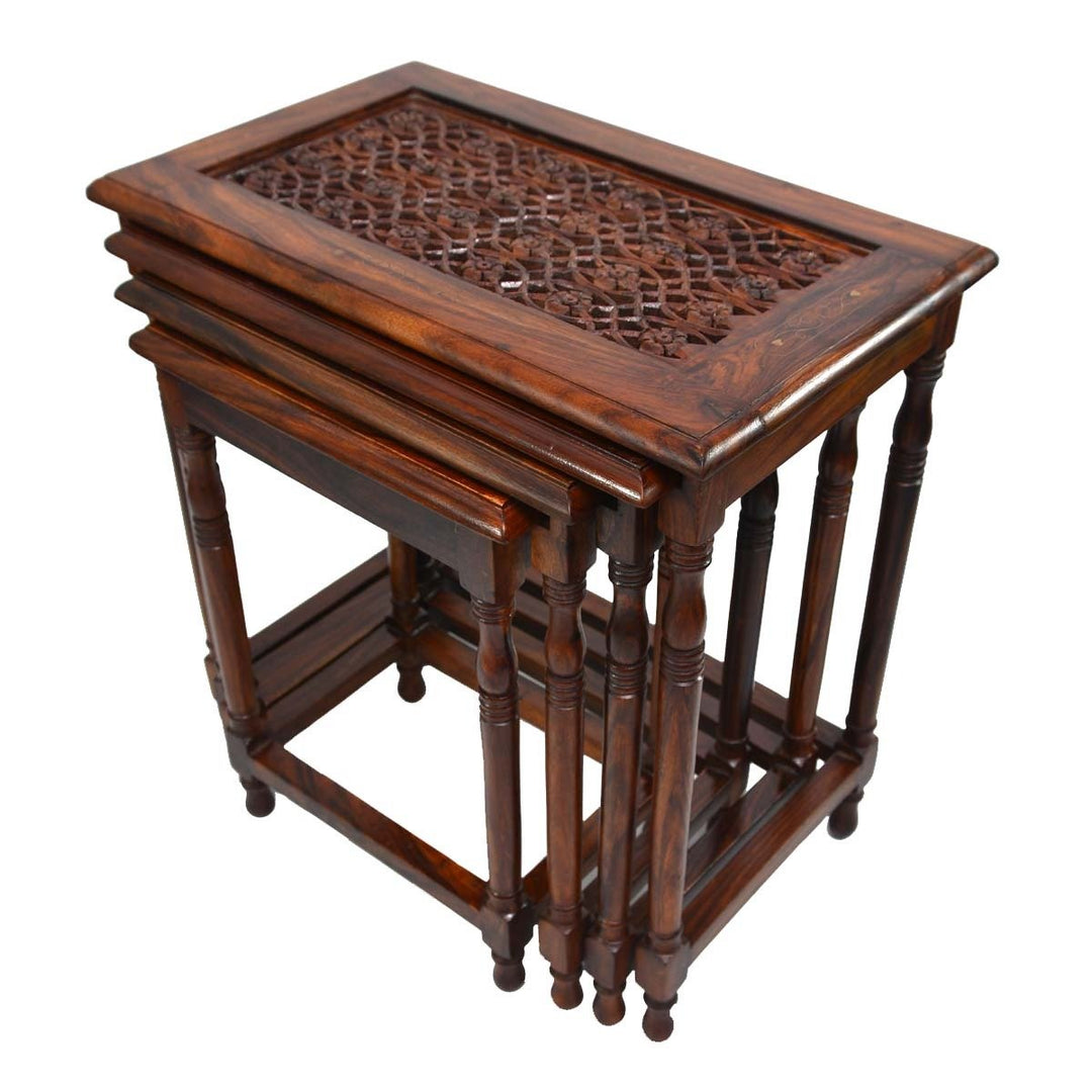 The shrines Nesting Shisham Tables (Set of 4) | Furniture | Waseeh Pakistan